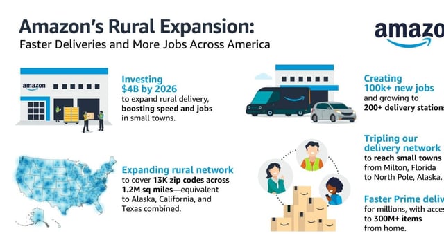 Amazon investing more than $4B in rural delivery