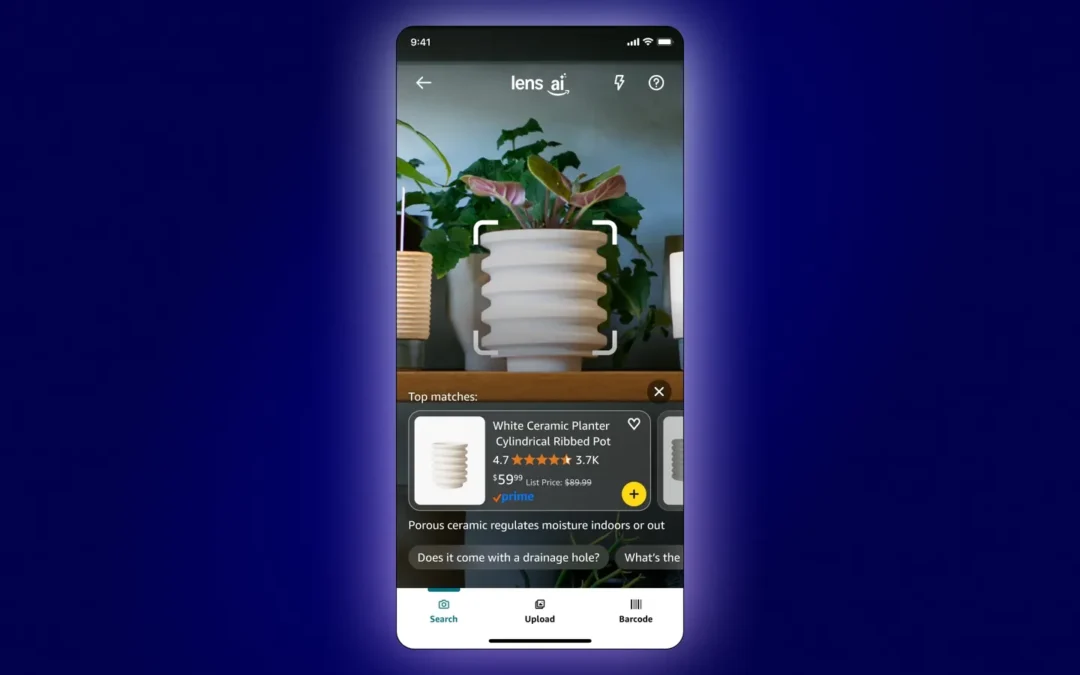 Amazon integrates Lens visual search with its AI shopping assistant