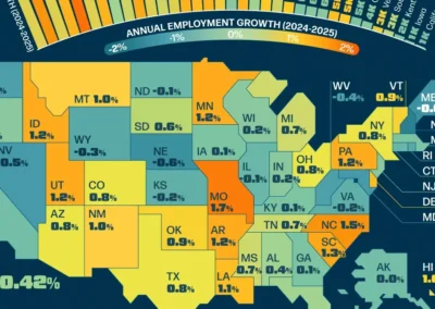 Mapped: Job Growth in Every U.S. State in 2025