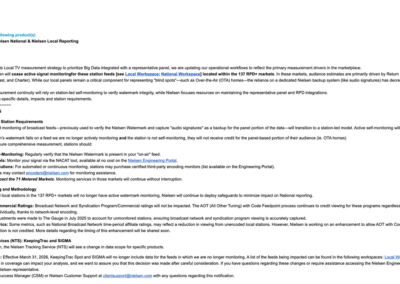 Nielsen ‘Blind Spot’ Gets A Little Blinder, Will Cease Monitoring Many TV Markets 03/19/2026