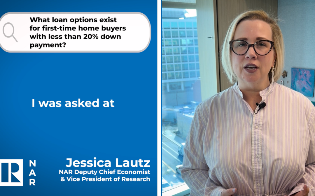 Ask the Economist: What Loan Options Exist for First-Time Home Buyers With Less Than 20% Down Payment?